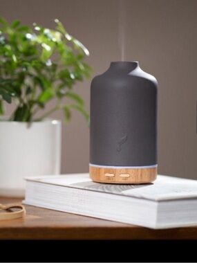 Young Living Dark Gray and Wood Essential Oil Diffuser